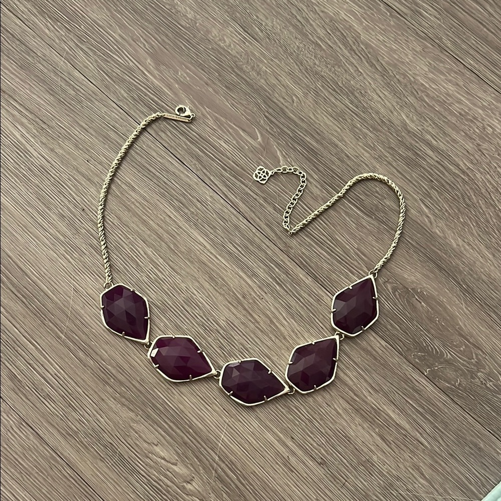 Kendra Scott Elegant Purple Gemstone Necklace